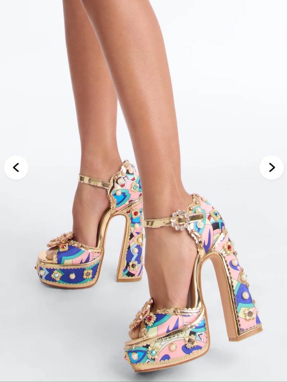 Chase and Chloe size 6.5 embellished platform sandal